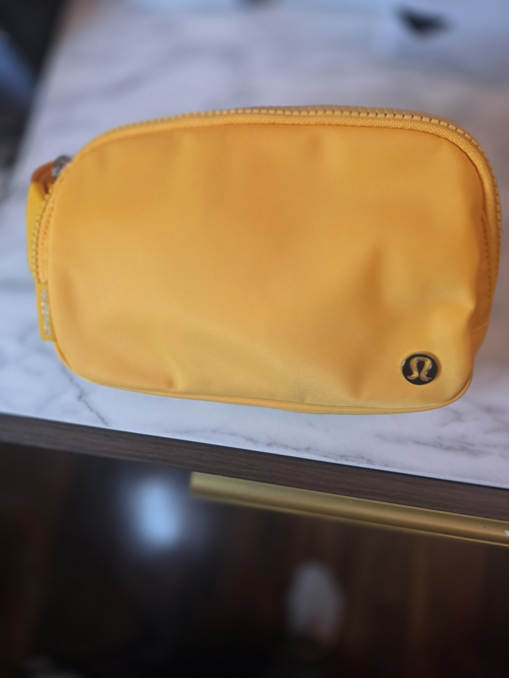 lululemon athletica Small Yellow Zip Pouch